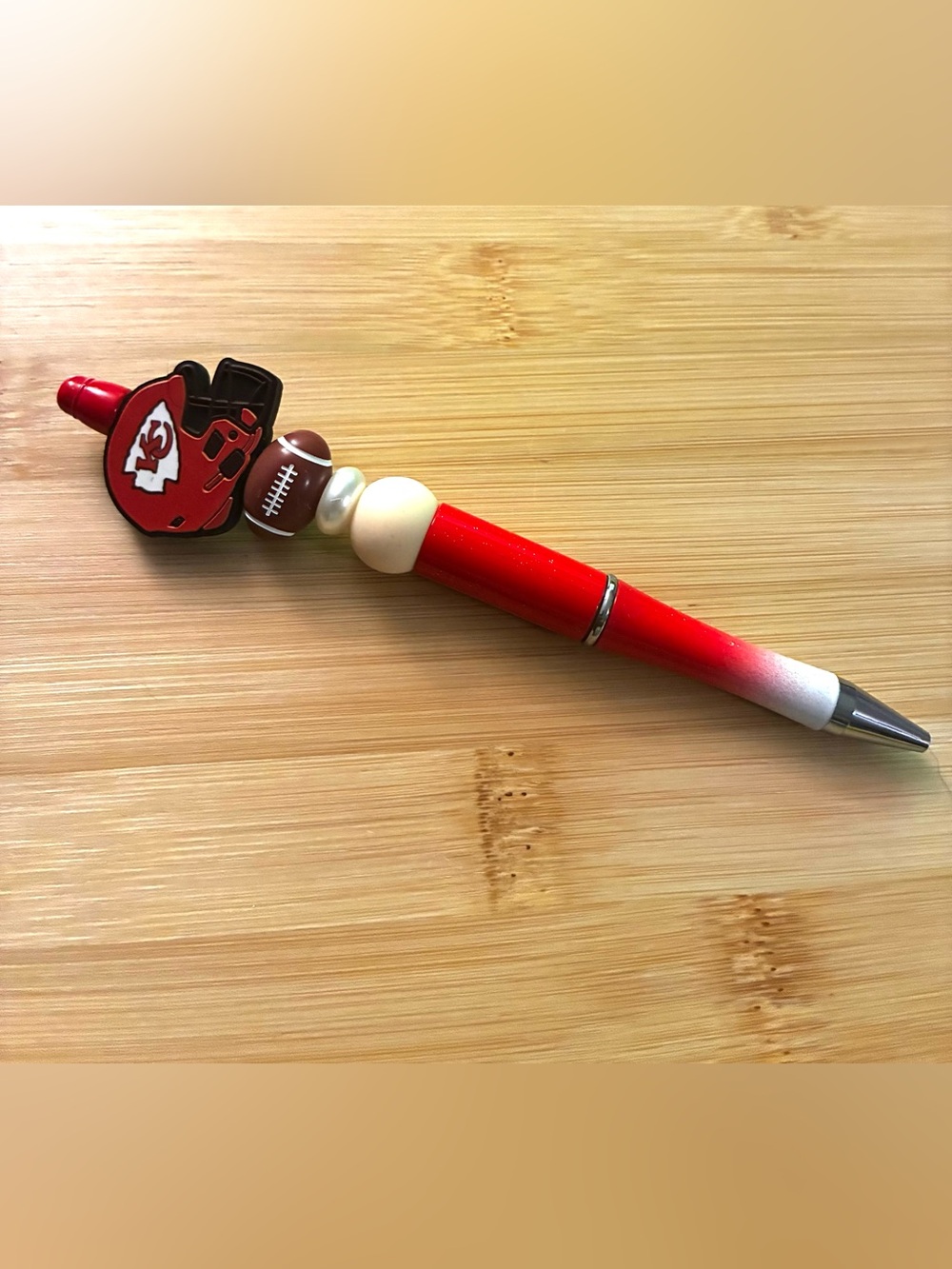 Kansas City Football Beaded Red Pen